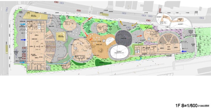 on the roof of the small hall, there will be an open-air cinema with an LED screen placed on the stage side