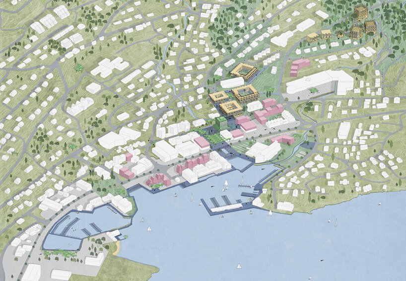 万花筒北欧设计的圆形概念城市利用挪威的土地自然资源