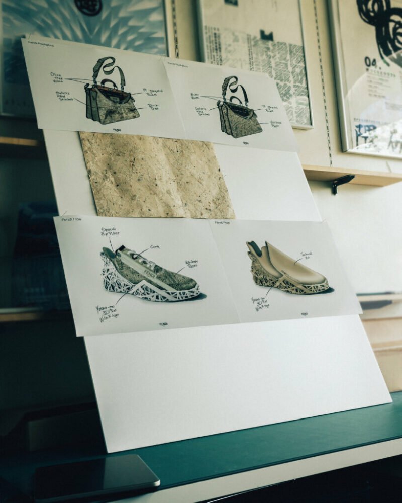 隈研吾用日本纸、竹编和桦树皮重新诠释 FENDI 系列