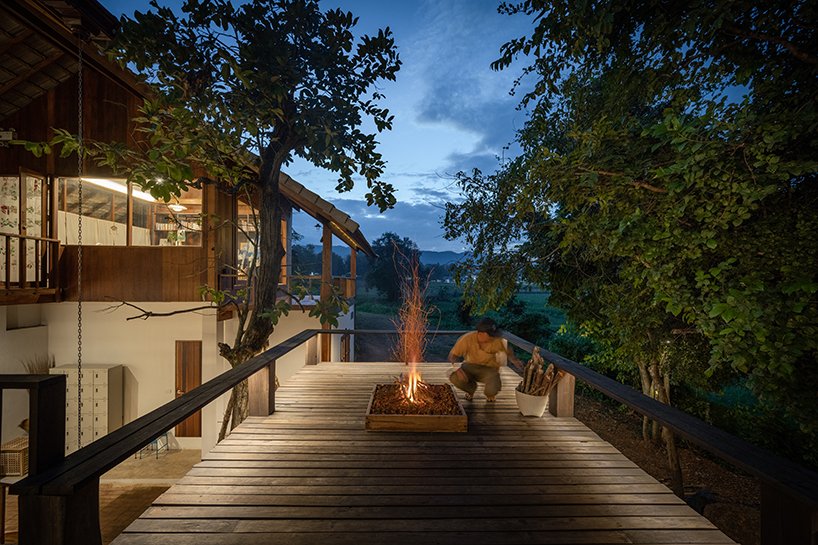 Sher Maker 在泰国乡村建造了 260 平方米的住宅并设有音乐工作室