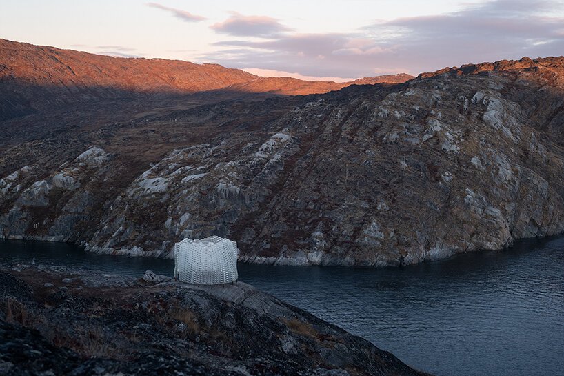 konstantin ikonomidis camouflages transparent pavilion in its greenlandic surrounding
