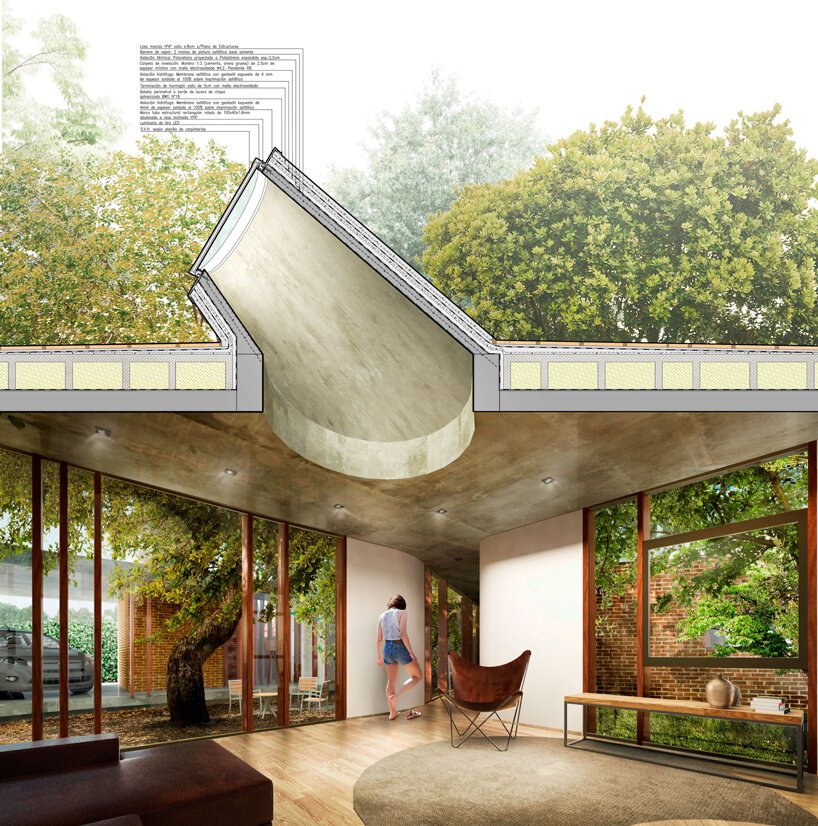 阿根廷科尔多瓦市拉斯玛丽亚斯住宅环绕着茂密的树木 阿根廷科尔多瓦市拉斯玛丽亚斯住宅环绕着茂密的树木