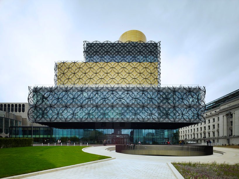 mecanoo unveils filigreed library of birmingham