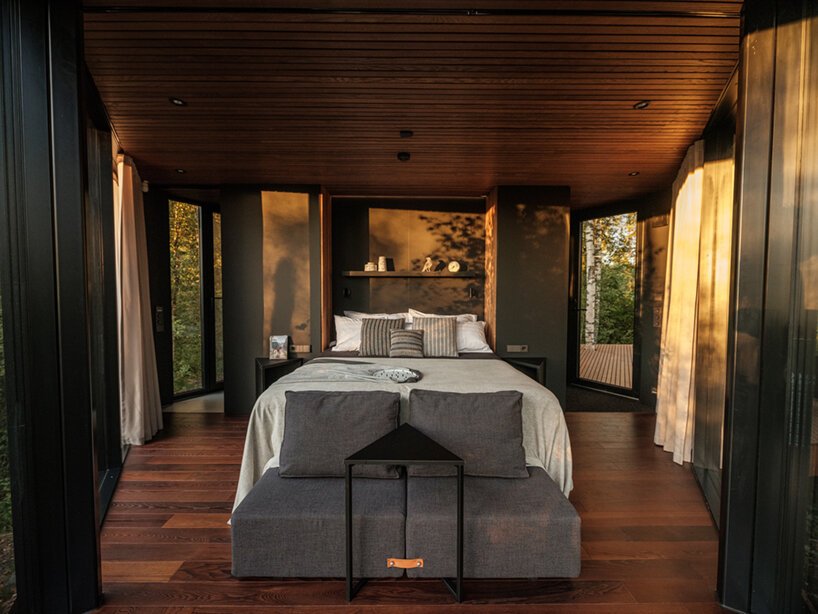 “麦德拉自然别墅”在爱沙尼亚森林中引入了一个微型酒店房间 “麦德拉自然别墅”在爱沙尼亚森林中引入了一个微型酒店房间