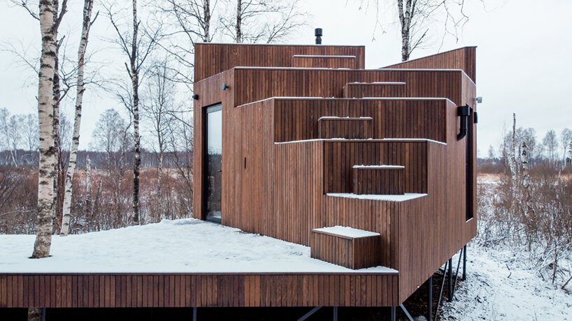 “麦德拉自然别墅”在爱沙尼亚森林中引入了一个微型酒店房间 “麦德拉自然别墅”在爱沙尼亚森林中引入了一个微型酒店房间