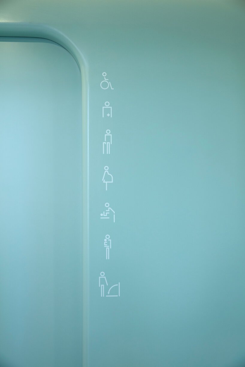 pastel green and overhead lights brighten up marc newson