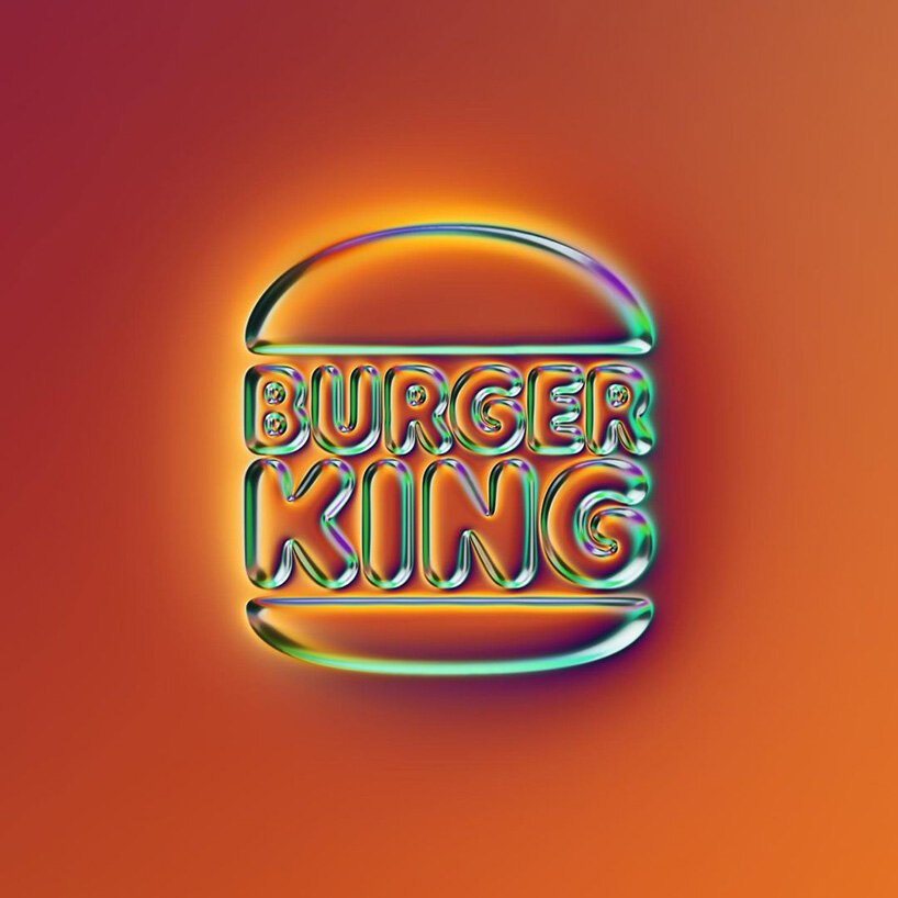 martin naumann 用全息镀铬纹理处理著名的标志