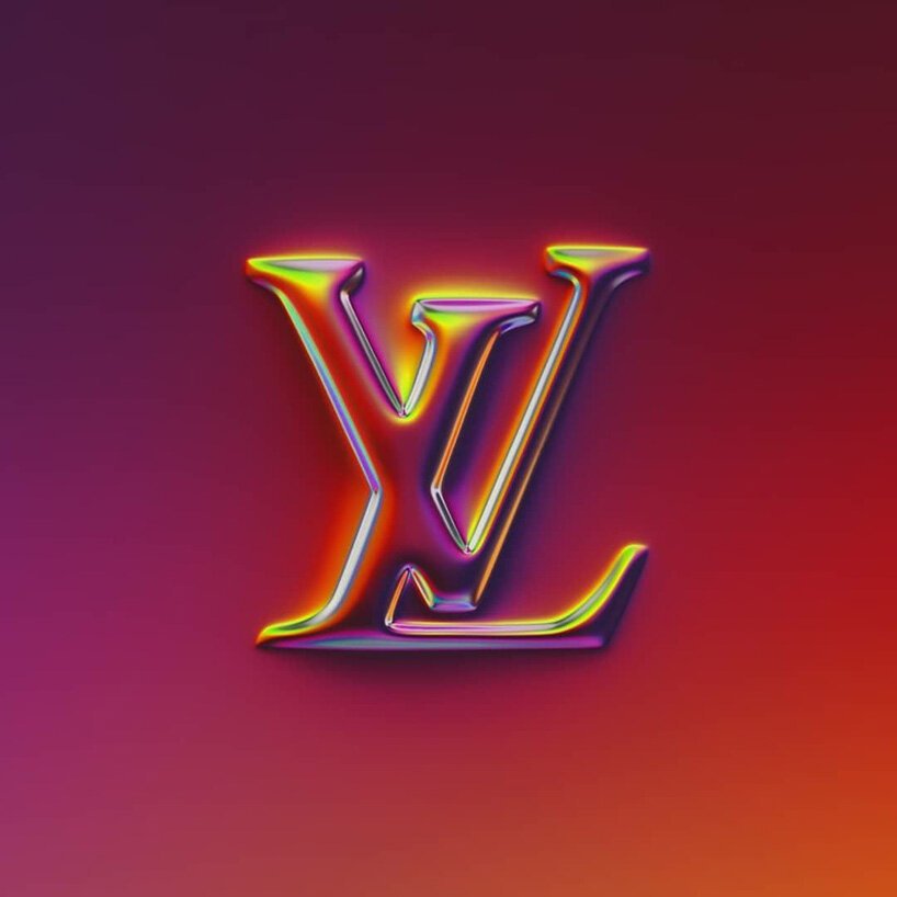 martin naumann 用全息镀铬纹理处理著名的标志