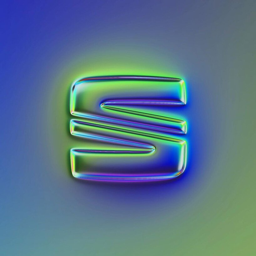 martin naumann 用全息镀铬纹理处理著名的标志