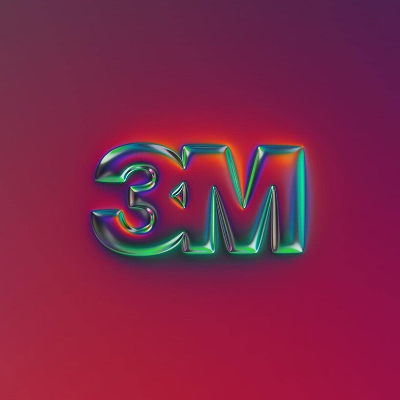 martin naumann 用全息镀铬纹理处理著名的标志