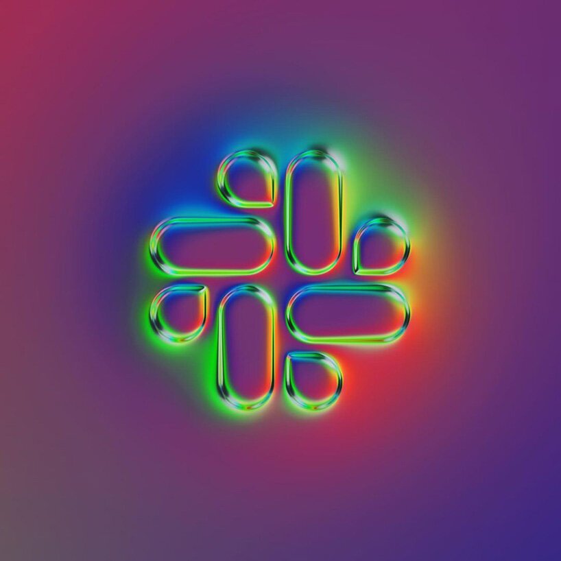 martin naumann 用全息镀铬纹理处理著名的标志