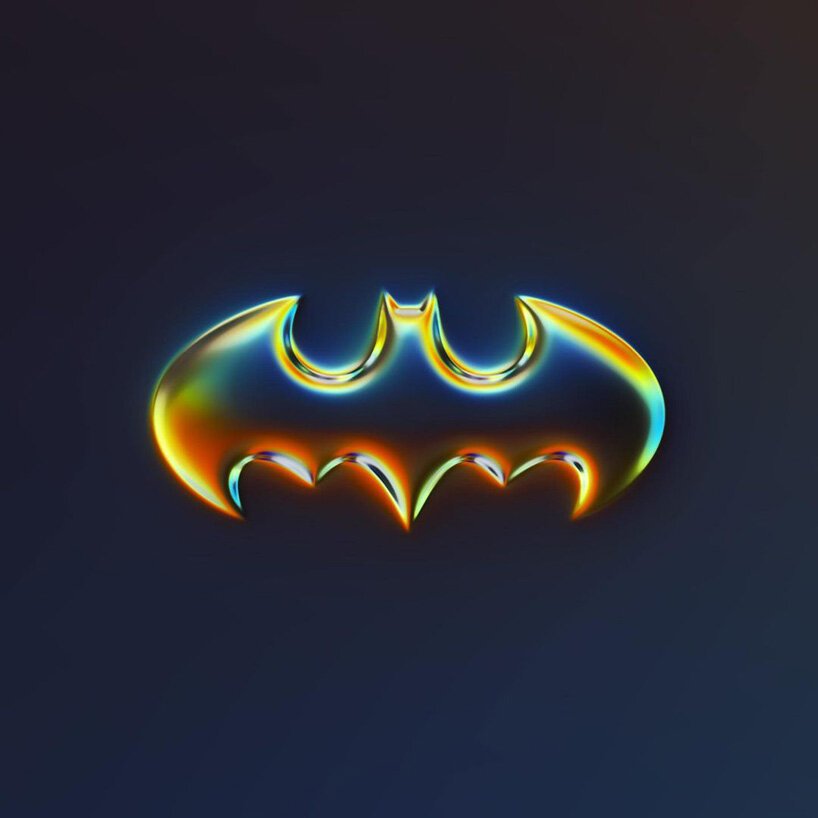 martin naumann 用全息镀铬纹理处理著名的标志