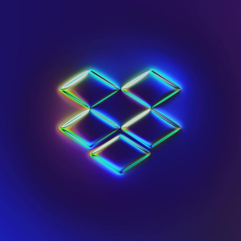 martin naumann 用全息镀铬纹理处理著名的标志