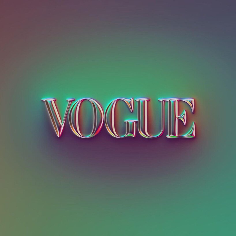 martin naumann 用全息镀铬纹理处理著名的标志