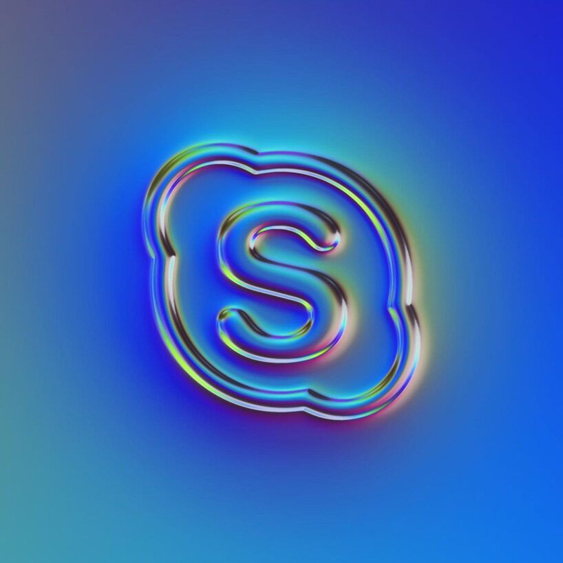 martin naumann 用全息镀铬纹理处理著名的标志