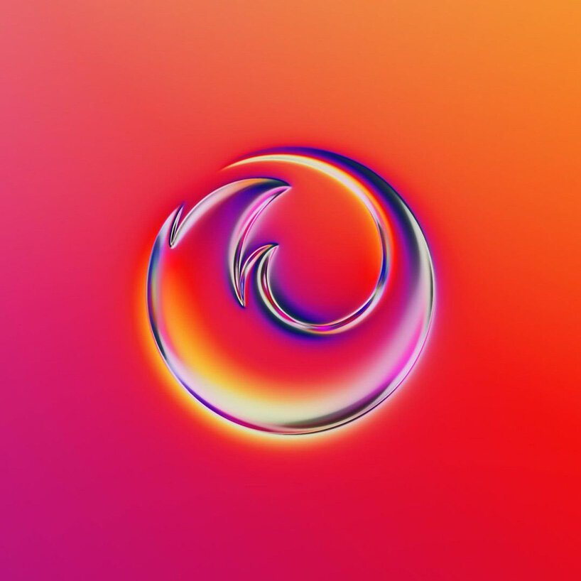 martin naumann 用全息镀铬纹理处理著名的标志