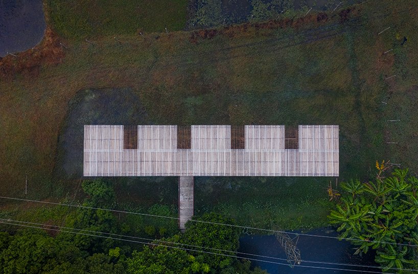 孟加拉国的这个餐厅亭由木头 + 竹子制成,适应季风季节 孟加拉国的这个餐厅亭由木头 + 竹子制成,适应季风季节