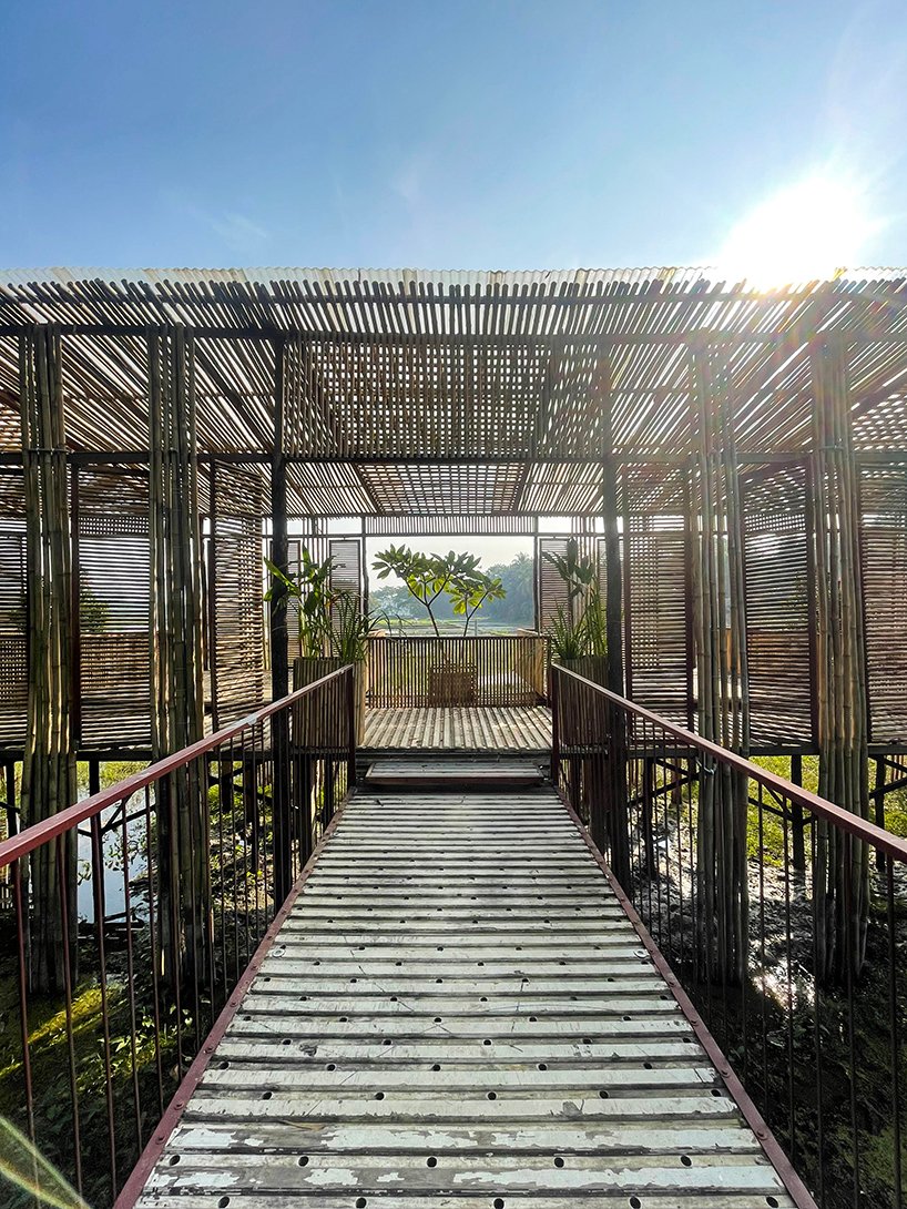 孟加拉国的这个餐厅亭由木头 + 竹子制成,适应季风季节 孟加拉国的这个餐厅亭由木头 + 竹子制成,适应季风季节