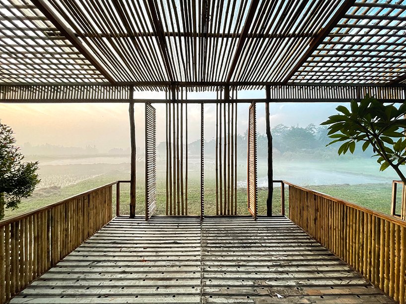 孟加拉国的这个餐厅亭由木头 + 竹子制成,适应季风季节 孟加拉国的这个餐厅亭由木头 + 竹子制成,适应季风季节