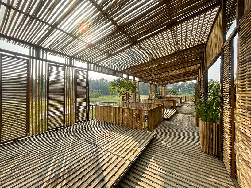 孟加拉国的这个餐厅亭由木头 + 竹子制成,适应季风季节 孟加拉国的这个餐厅亭由木头 + 竹子制成,适应季风季节