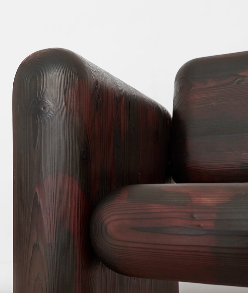 Max Lam 的“胶合木”椅子由柔软和粗糙的几何形状组合而成