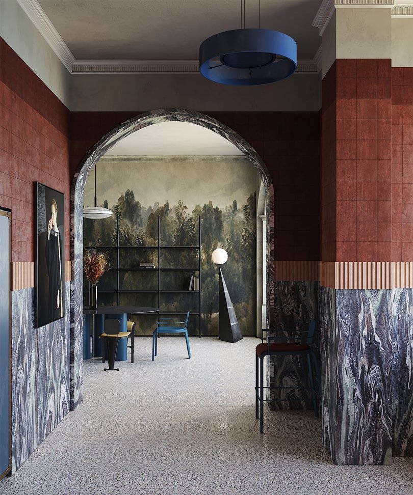 memphis aesthetics and mid-century modernism blend together in this milanese apartment interior by puntofilipino