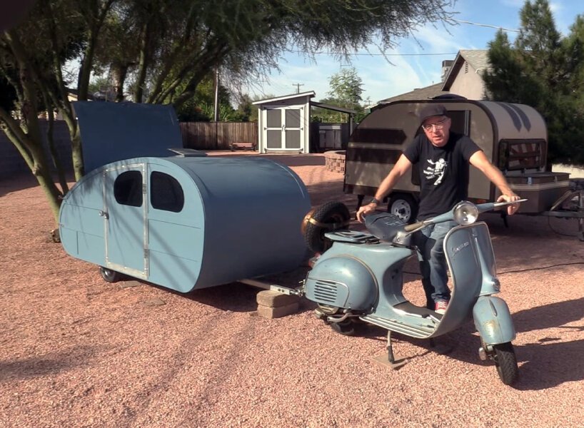 micro teardrop trailer vespa