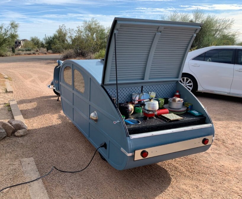 micro teardrop trailer vespa