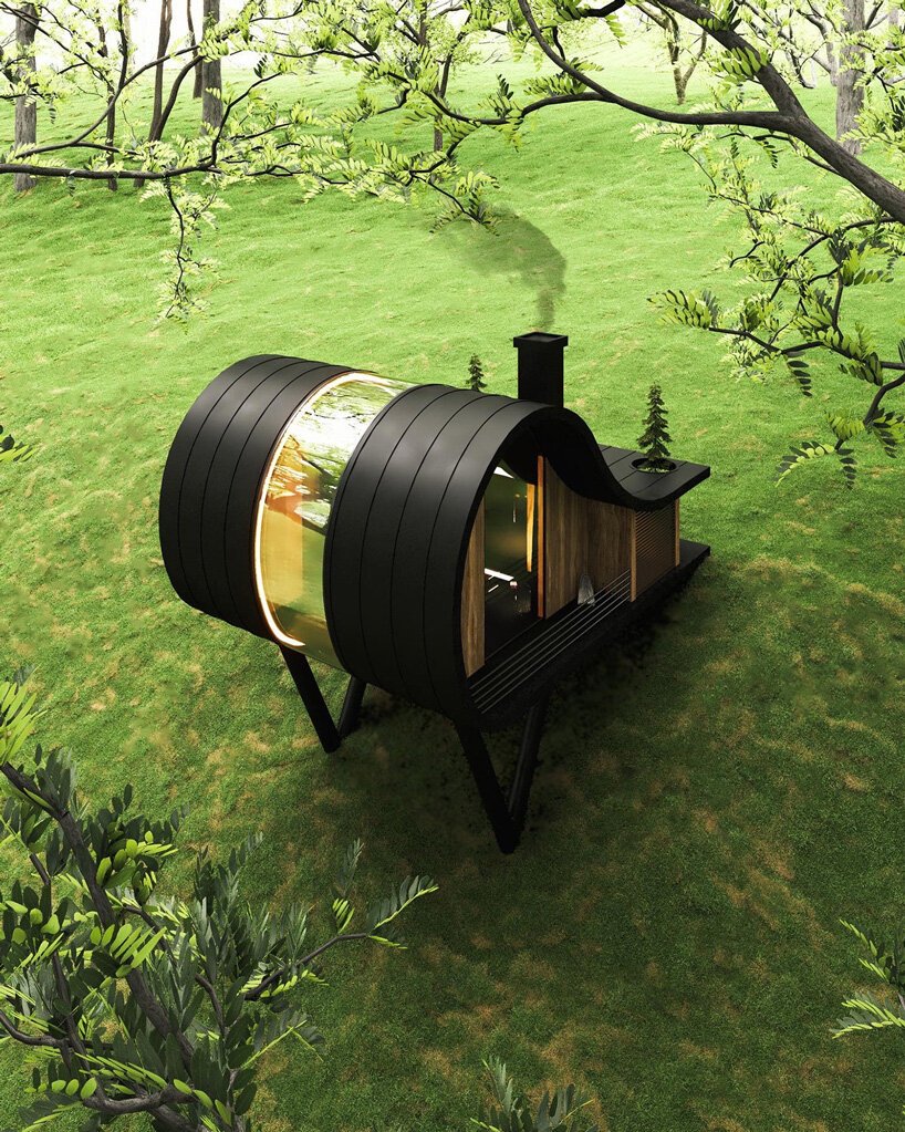 连续的玻璃条穿过米拉德·什蒂亚吉在秘鲁的弧形斜坡房屋