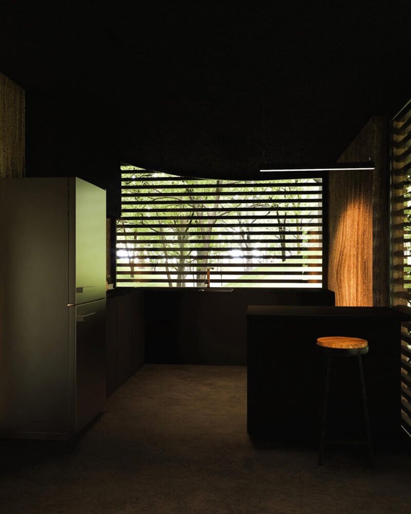 连续的玻璃条穿过米拉德·什蒂亚吉在秘鲁的弧形斜坡房屋