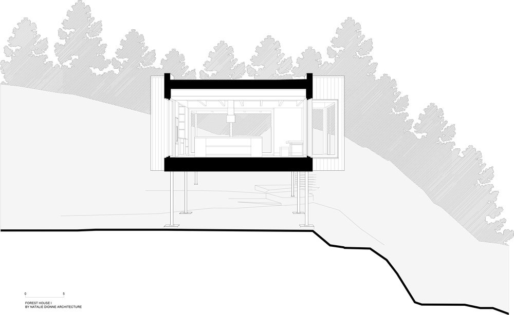 娜塔莉·迪翁建筑将木屋嵌入加拿大岩石森林中 娜塔莉·迪翁建筑将木屋嵌入加拿大岩石森林中