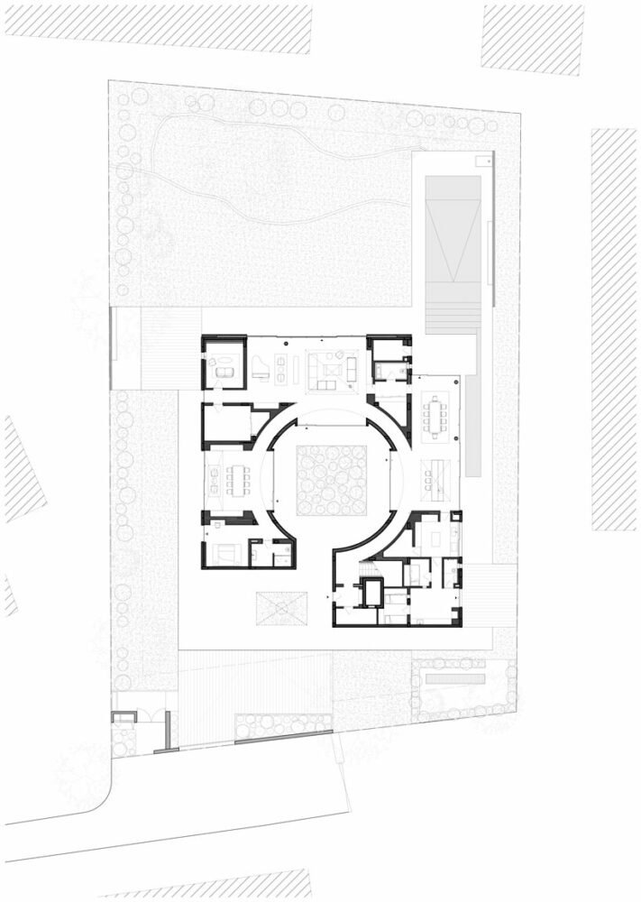 如恩设计的纪念之家是一座被花园包围的四合院 如恩设计的纪念之家是一座被花园包围的四合院