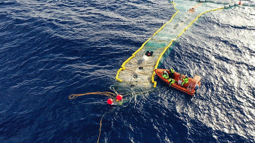 the ocean cleanup tests its massive system 002 to great success