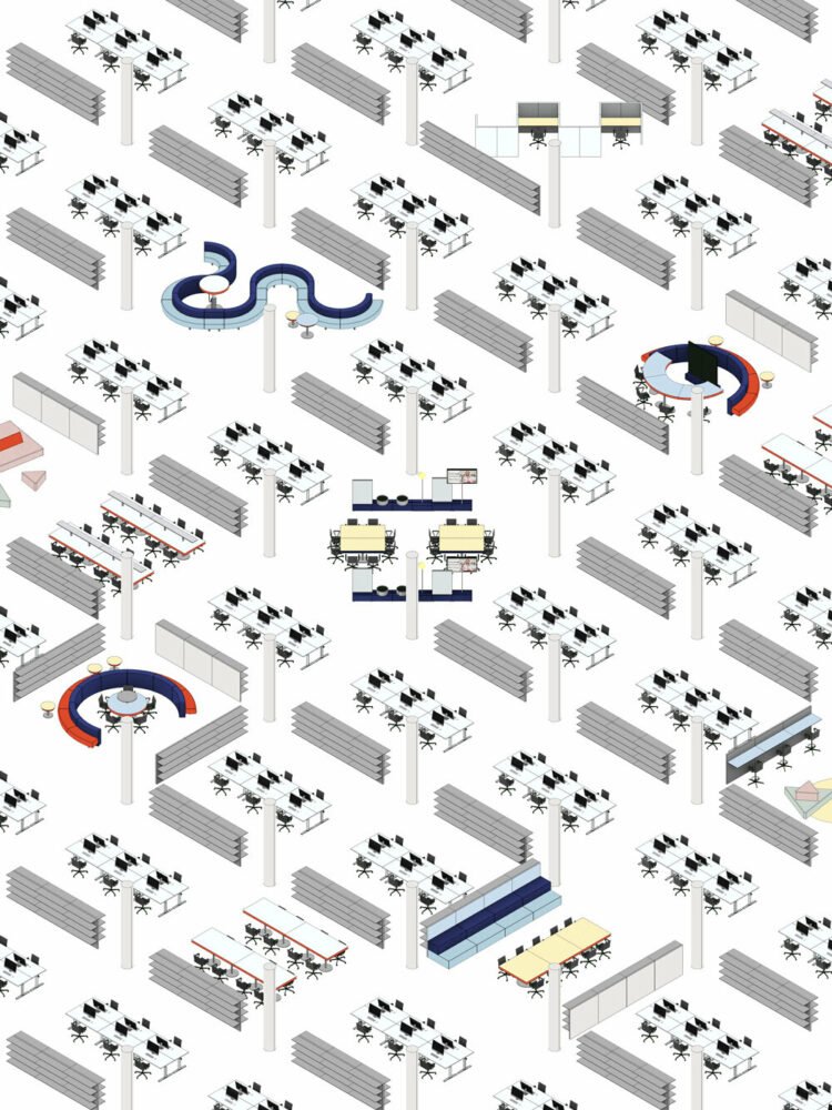 OMA 的 unifor 办公家具系列可以以无限的方式配置