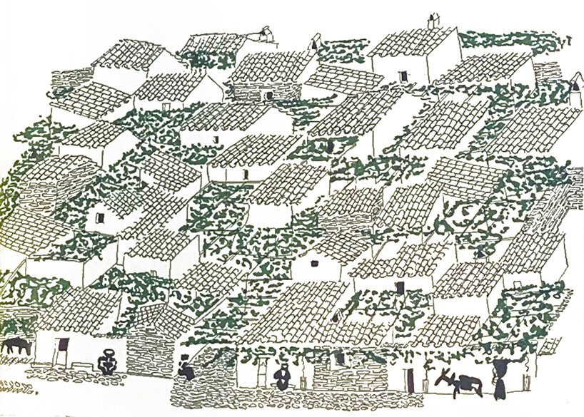 凉棚村,由 Costantino Nivola 种植的 Orani 葡萄藤和社区意识 凉棚村,由 Costantino Nivola 种植的 Orani 葡萄藤和社区意识