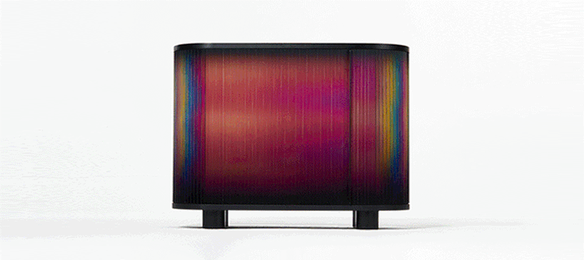 orijeen expands color-changing lenticular furniture series with new cabinet