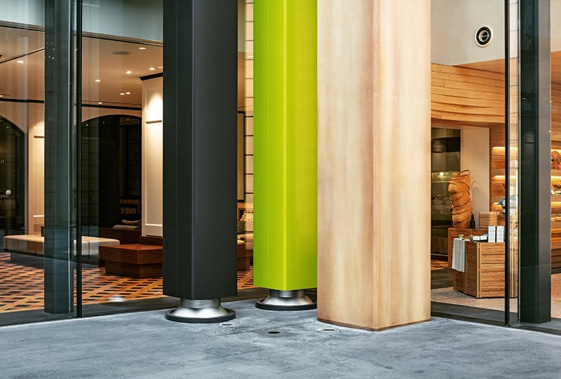 giant set of chairs and table shelters nikken sekkei