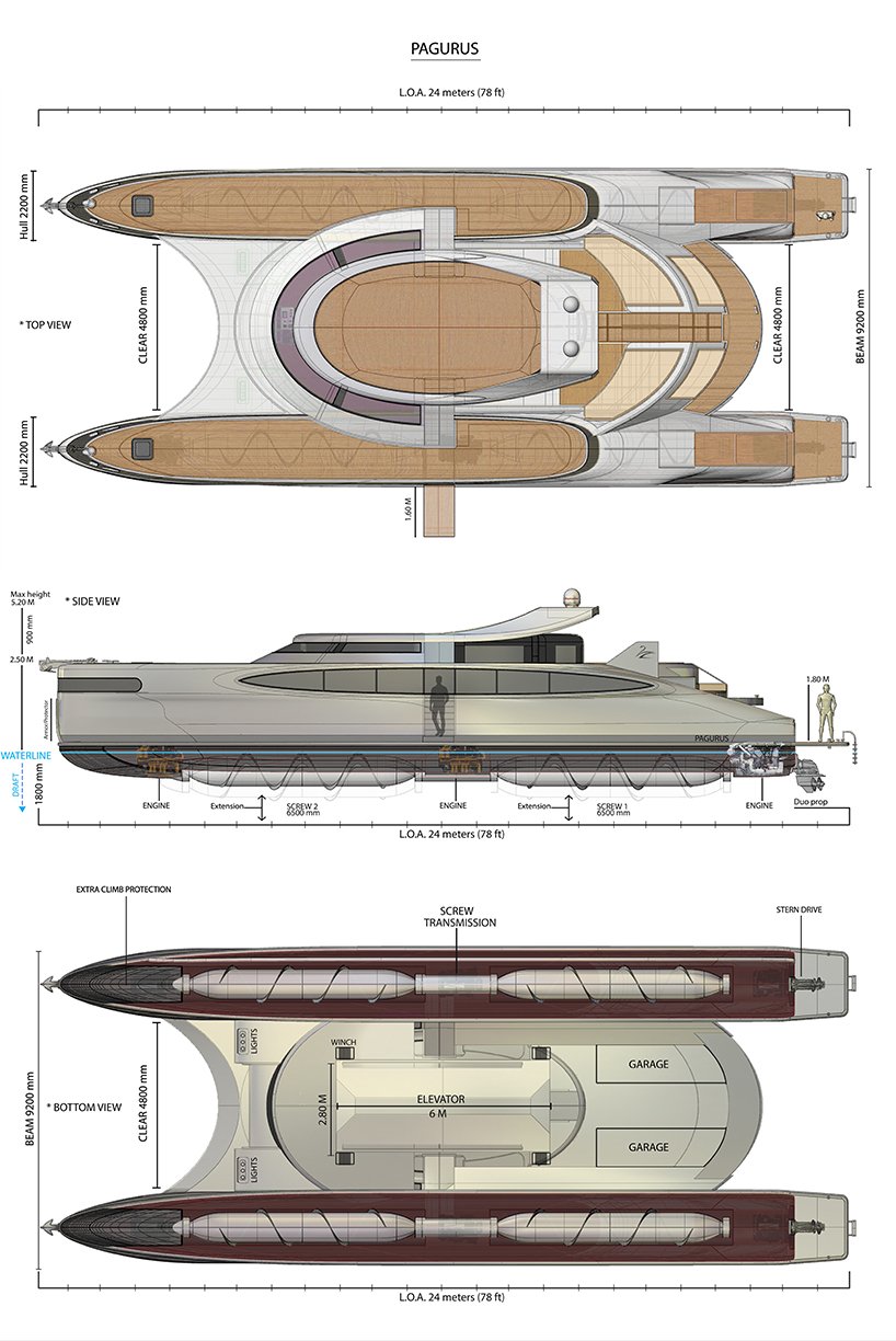 pierpaolo lazzarini 推出“pagurus”,一艘太阳能两栖双体船 pierpaolo lazzarini 推出“pagurus”,一艘太阳能两栖双体船