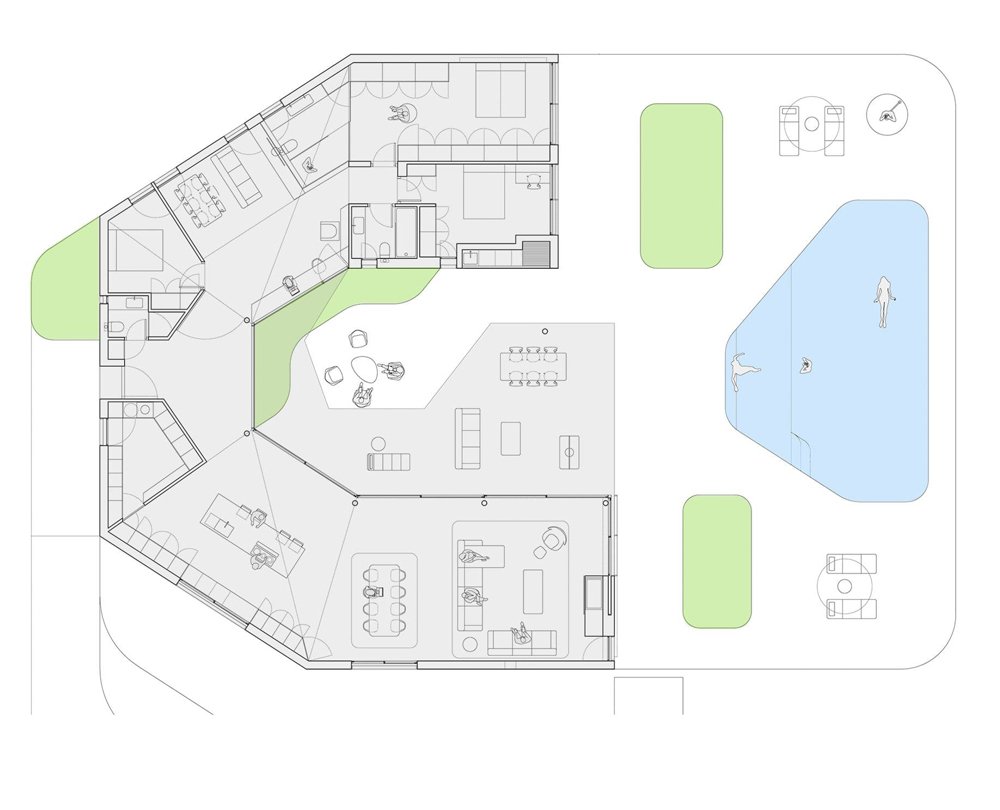 jaime sepulcre arquitecturas 将西班牙房屋布置在一个私密的开放式庭院周围 jaime sepulcre arquitecturas 将西班牙房屋布置在一个私密的开放式庭院周围