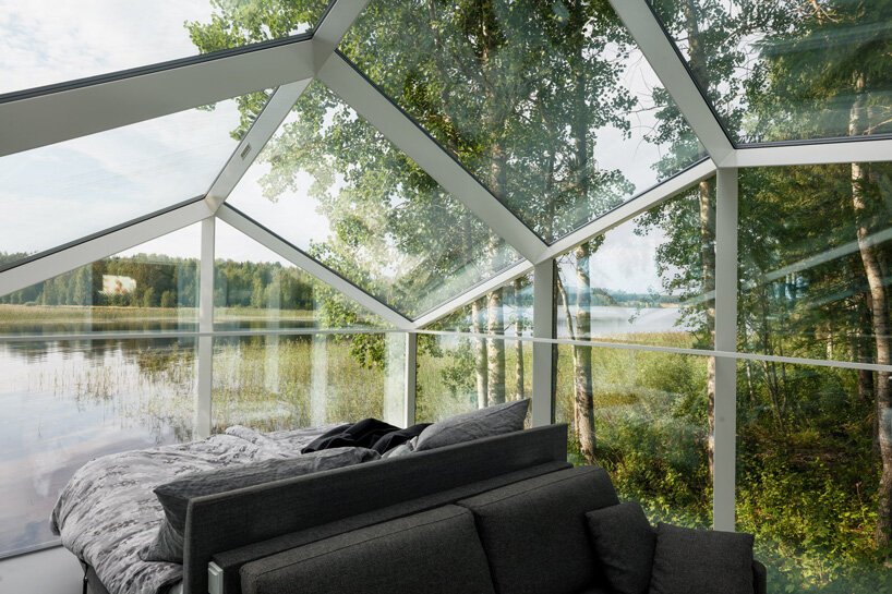 mirrored glass cabin by pirinen & salo disappears into finland