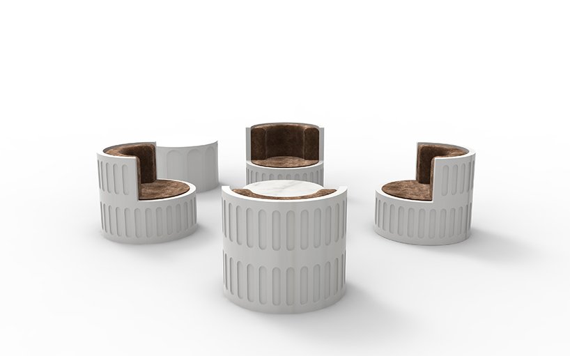 yongwook seong 将比萨斜塔解构为可堆叠的家具