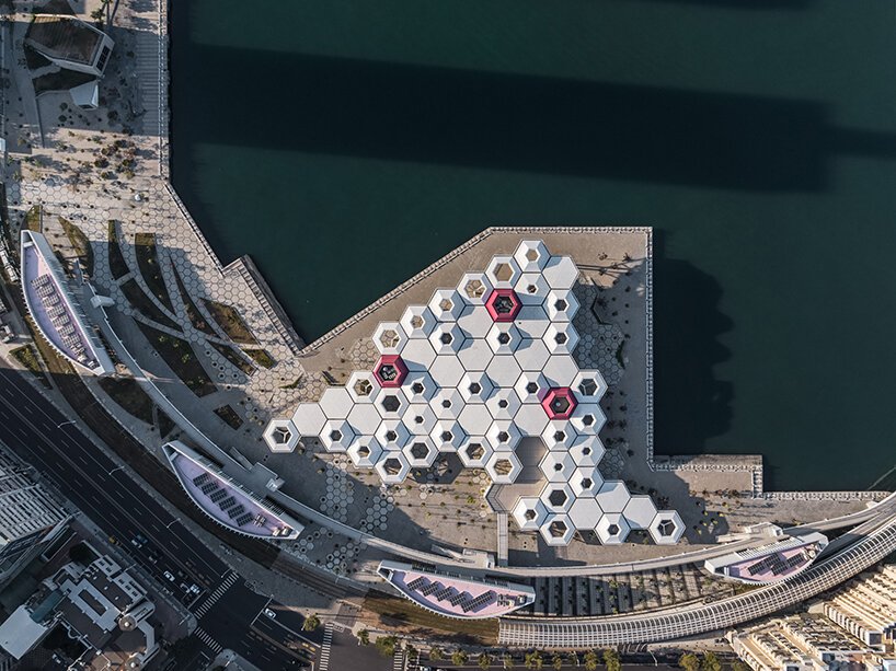 intricate pop music center inspired by the seabed