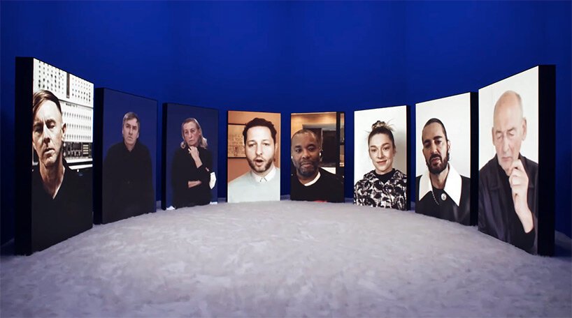 Miuccia Prada、雷姆·库哈斯 (Rem Koolhaas) 等人讨论 Prada 2021 秋冬女装秀和纹理套装