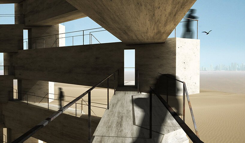 一座阴暗的摩天大楼纪念建造卡塔尔世界杯体育场的已故劳工