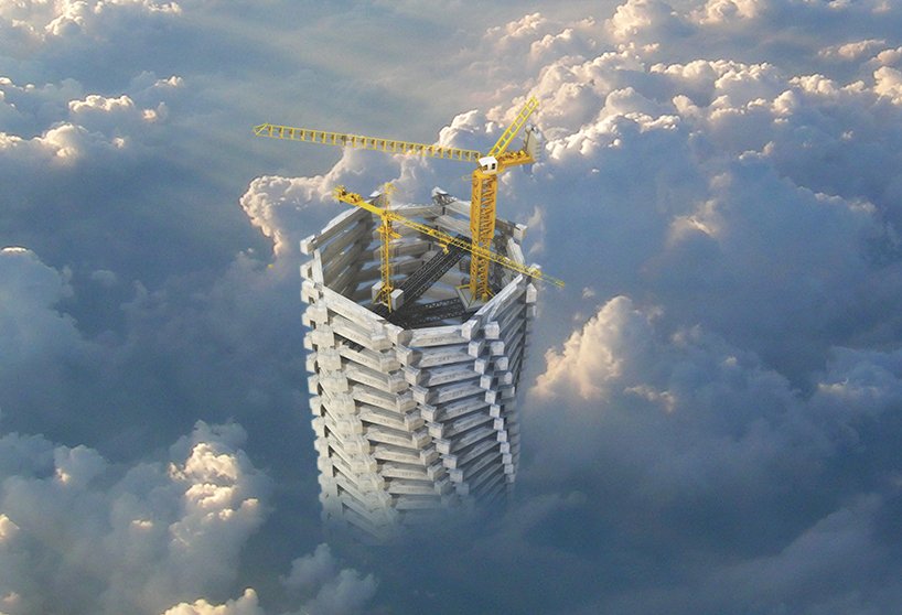 一座阴暗的摩天大楼纪念建造卡塔尔世界杯体育场的已故劳工