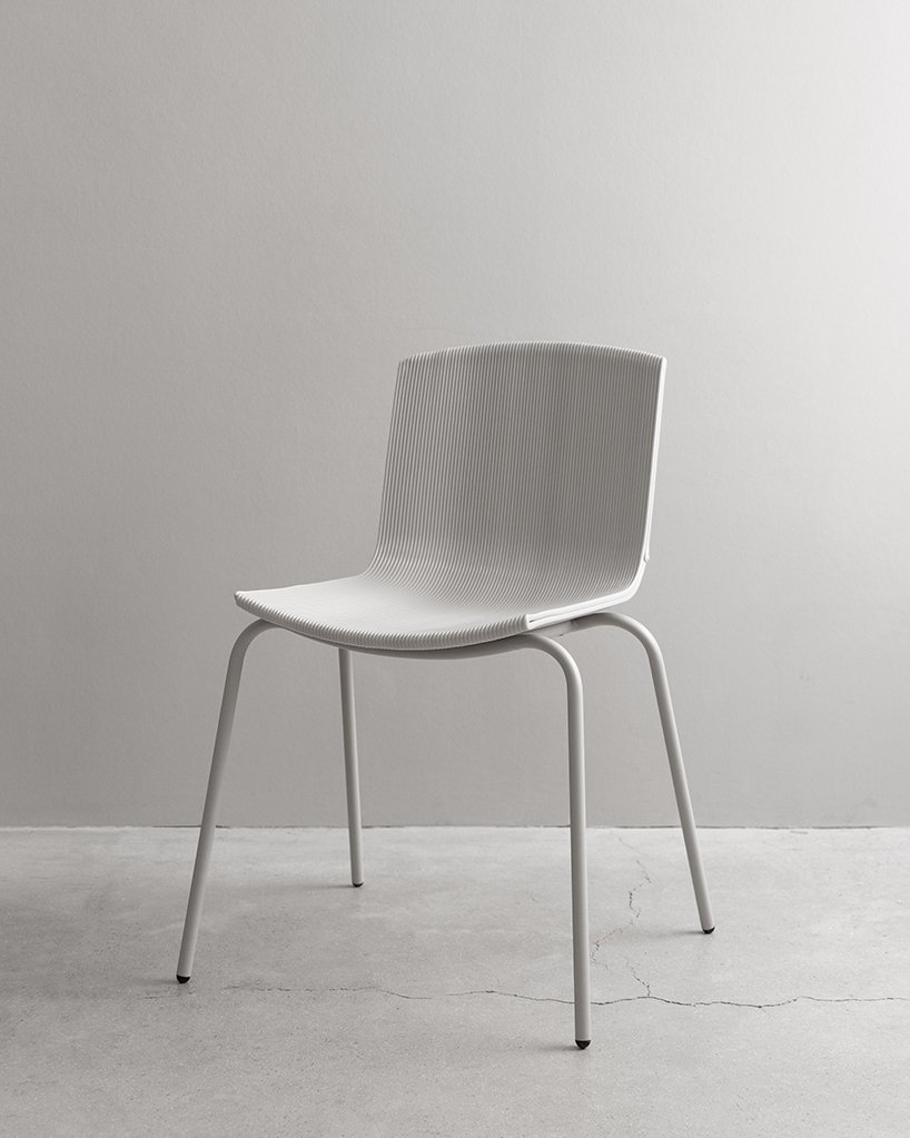 rechair by delo a chair 3d printed from the waste of yogurt cups production 1