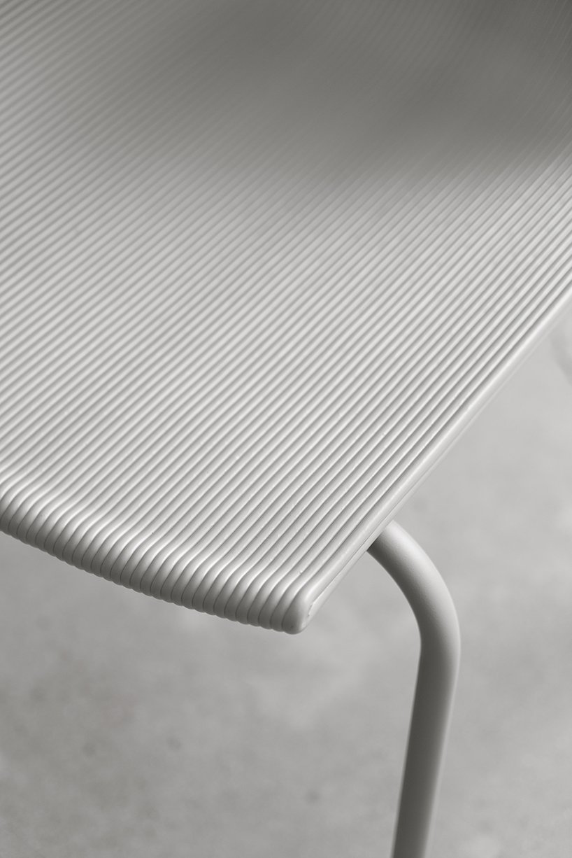 rechair by delo a chair 3d printed from the waste of yogurt cups production 1