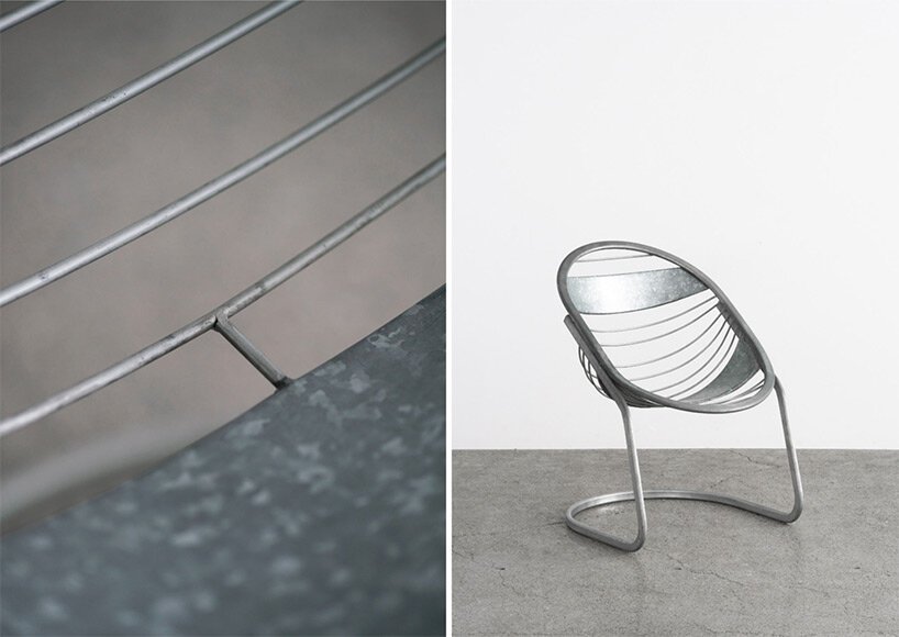 川久保玲为东京 gallery licht 画廊的 Comme des garçons 设计的锡椅