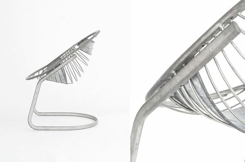 川久保玲为东京 gallery licht 画廊的 Comme des garçons 设计的锡椅