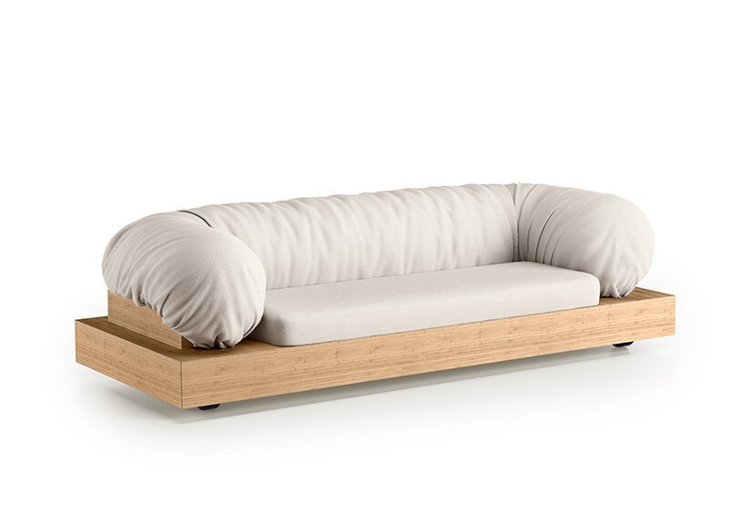 Sabine Marcelis 为 natuzzi italia 设计的系列中将软质和硬质材料并置